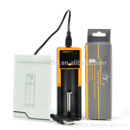 Newest model C1 Battery Single Charger For Li-ion, AA, AAA Battery LCD Charger